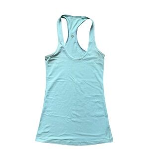 Lululemon Athletica Sky Blue Cool Racerback Tank Top Size 2 Activewear Stretch